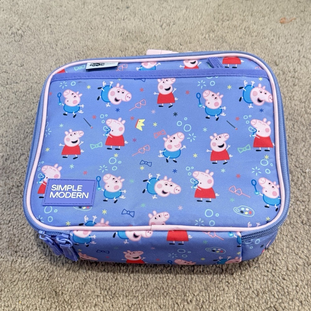 Simple Modern Peppa Pig Kids Insulated Lunch Box Purple Hadley Lunch Bag